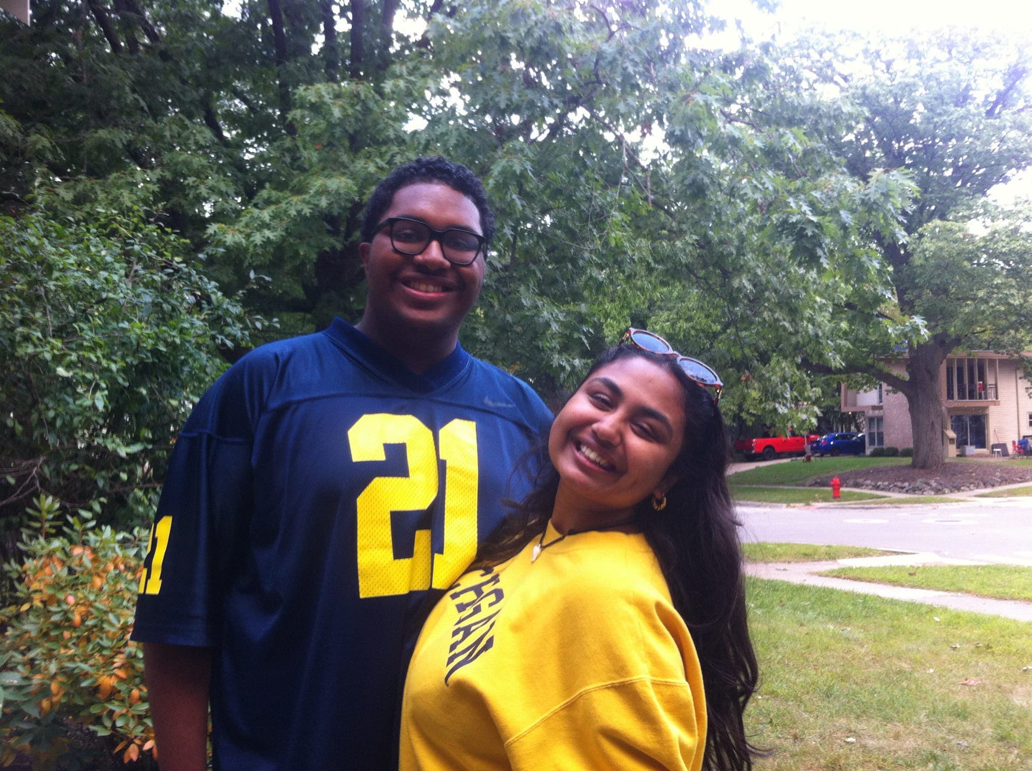 MECG members celebrating in Michigan colors